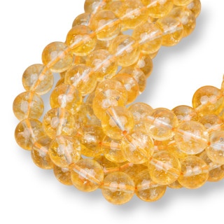 Quartz Citrine Ronde Lisse 14mm