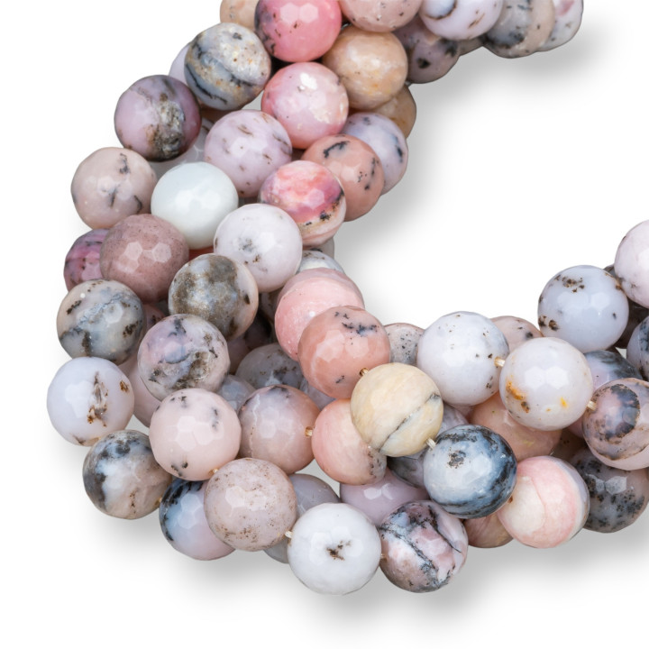 Opale Rose Facette 12mm Dark