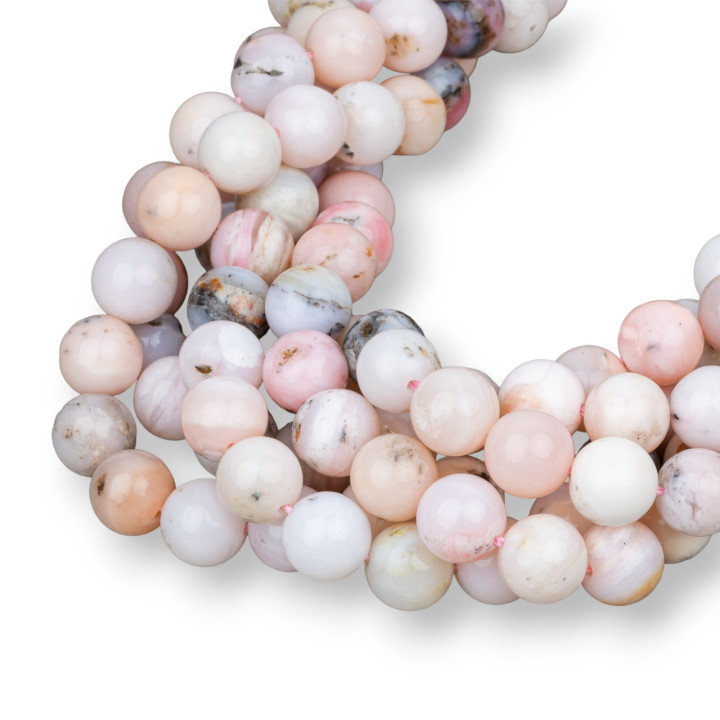 Opale Rose Ronde Lisse 10mm