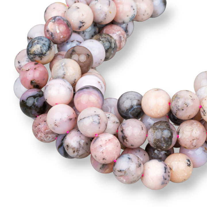 Glatter runder rosa Opal 14mm