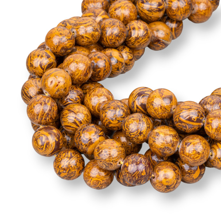 Klarer runder glatter Bronzit 10mm