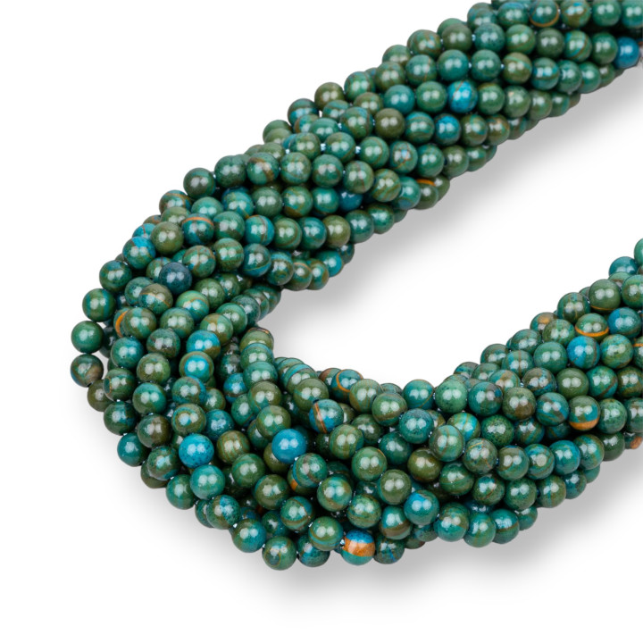 Chrysocolle Lisse Rond Stabilisé 4mm