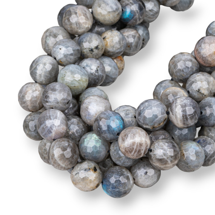 Labradorite Grigio Perlina Tonda Sfaccettata 12mm