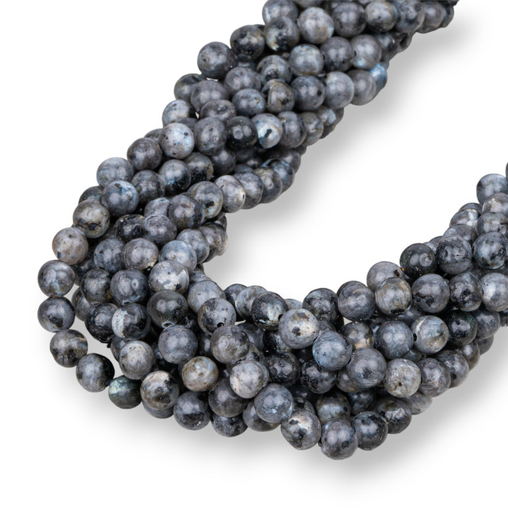 Labradorite Nero Larichite Tondo Liscio  6mm