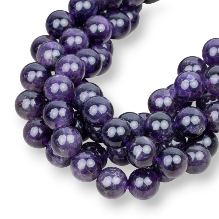 Glatter runder Amethyst 14 mm