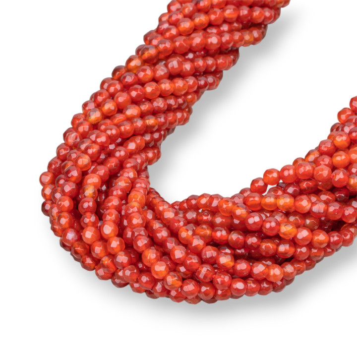 Faceted Red Carnelian 04mm