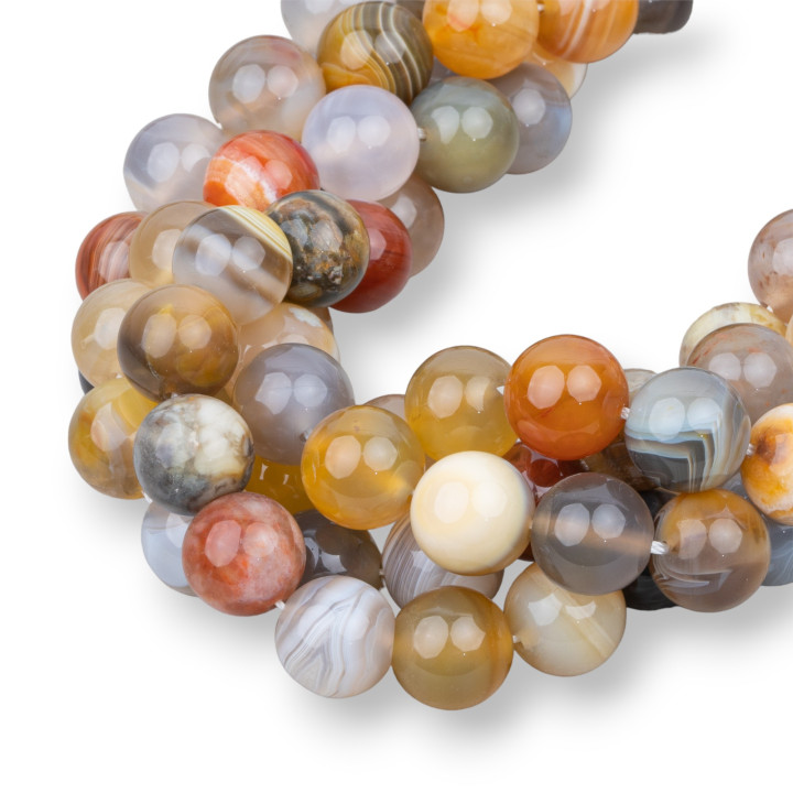 Faceted Yellow Botswana Agate 18mm