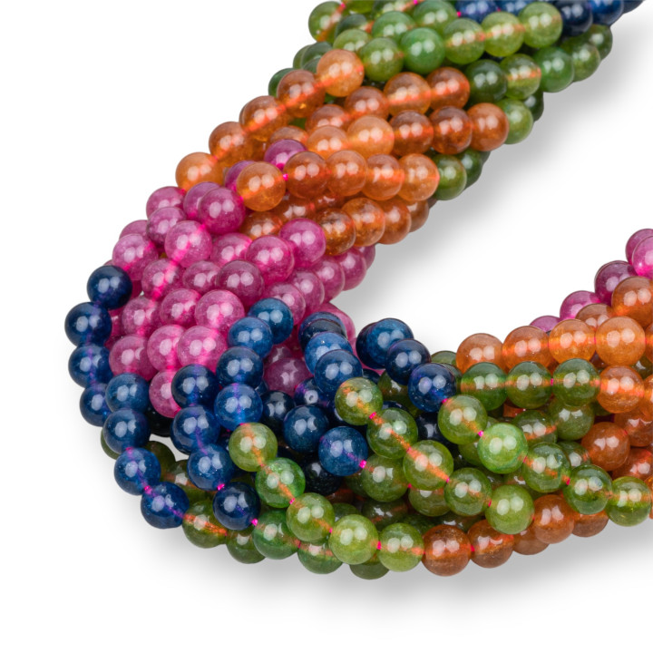 Glatte runde Turmalin-Jade 06 mm