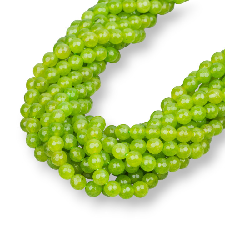 Giada Peridoto Perlina Tonda Sfaccettata 6mm