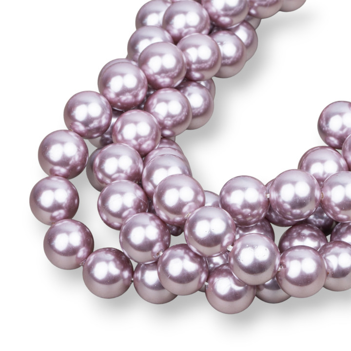 Majorca Pearls Lavender Round Smooth 14mm