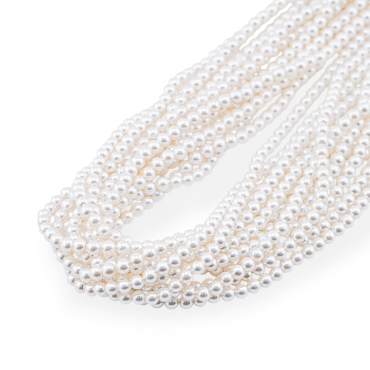 White Mallorca Pearls Round Smooth 04mm