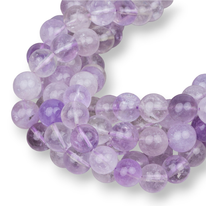 Klarer runder glatter Amethyst 14 mm