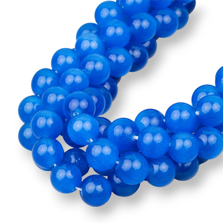 Smooth Round Blue Cat's Eye 16mm