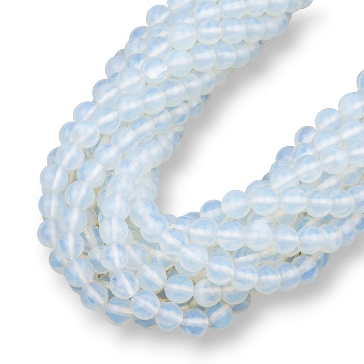 Opale Synthétique Lisse Ronde 06mm