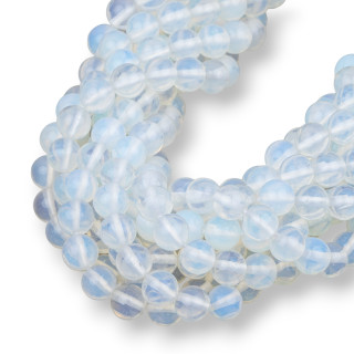 Opale Synthétique Ronde Lisse 08mm