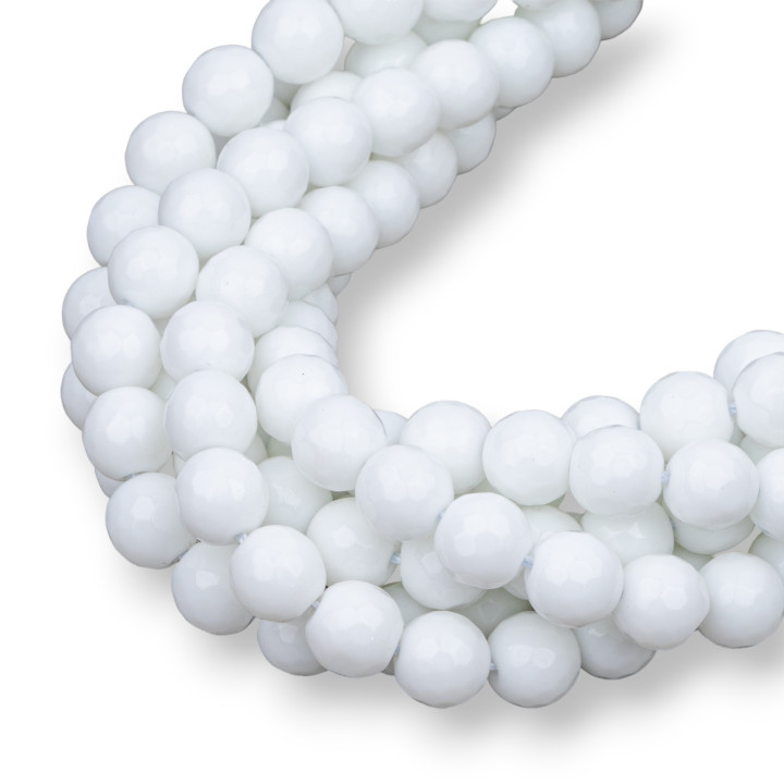 Agate Blanche Synt Facette 08mm
