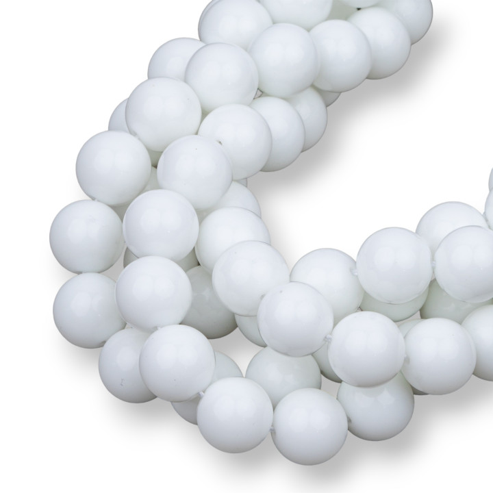 Agate Blanche Ronde Lisse 10mm