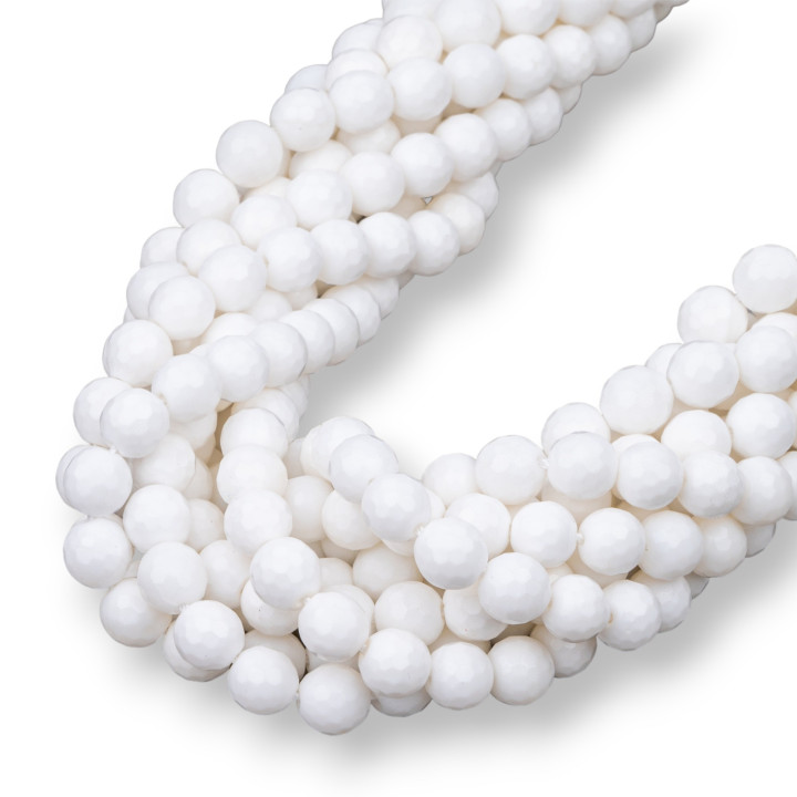 Concha Blanca Facetada 06mm