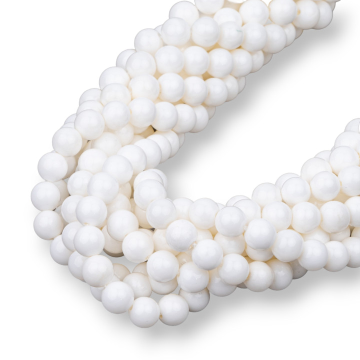 Concha Blanca Redondo Liso 06mm