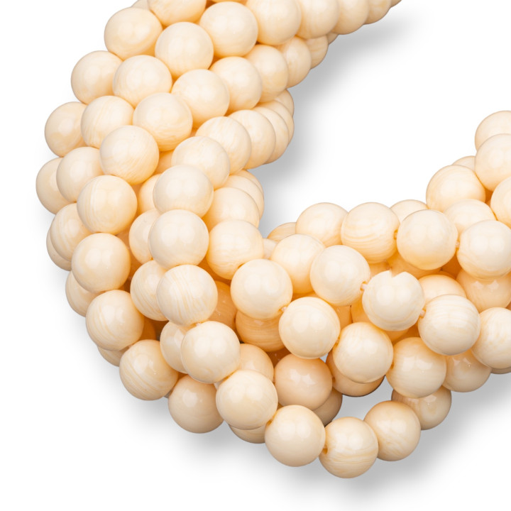 Résine Imitation Os Rond Lisse 08mm