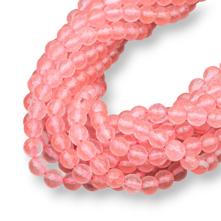 Obsidienne Rouge Noble (Quartz Cerise) Facette 06mm