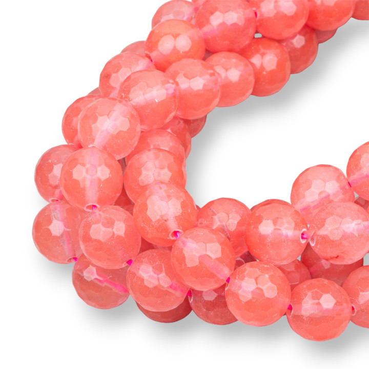 Obsidienne Rouge Noble (Quartz Cerise) Facette 10mm