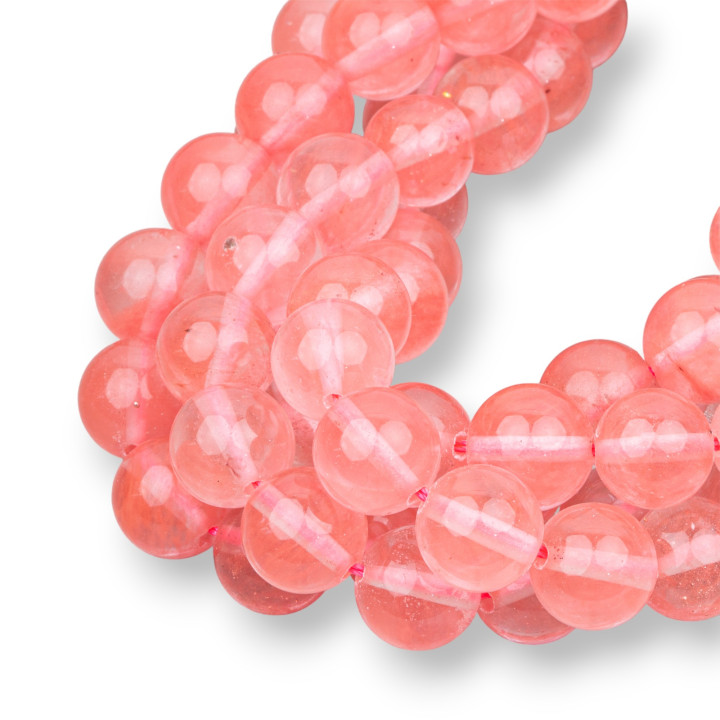 Edler roter Obsidian (Kirschquarz) rund glatt 18mm