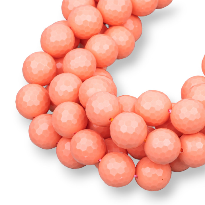 Rosa Korallenpaste facettiert 10mm