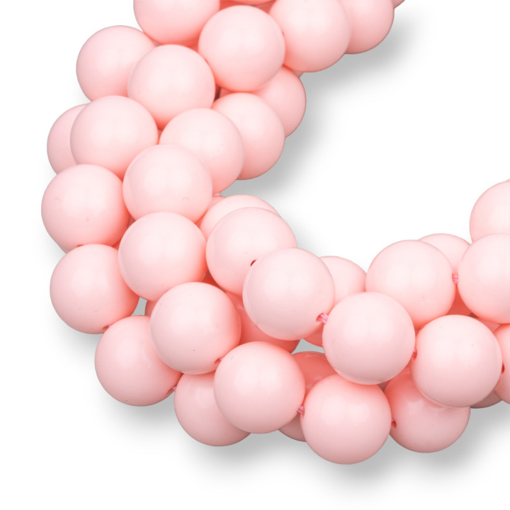 Light Pink Coral Paste Round Smooth 10mm