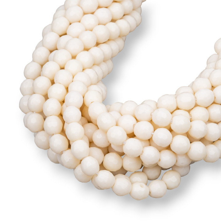 Faceted Bone Paste 08mm