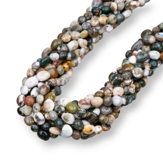 Agata Oceanica Sasso Burattato 6x8mm