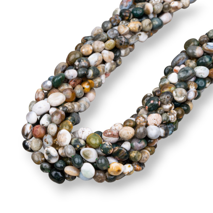 Agata Oceanica Sasso Burattato 6x8mm