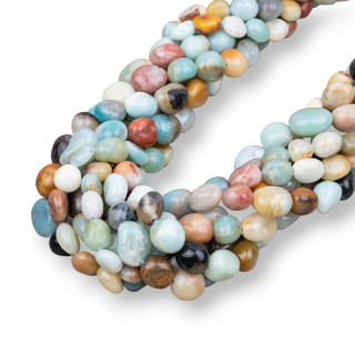 Roca Amazonita Multicolor Tumbled 8x10mm