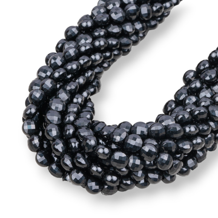 Moneda Onyx Redonda Plana Facetada Cortada a Máquina 6mm