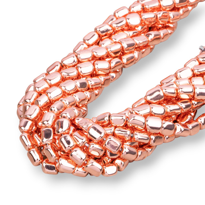 Αιματίτης Πέτρα Ροζ χρυσό 7x9mm