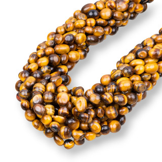 Oeil de Tigre Jaune Rocher Roulé 6x8mm