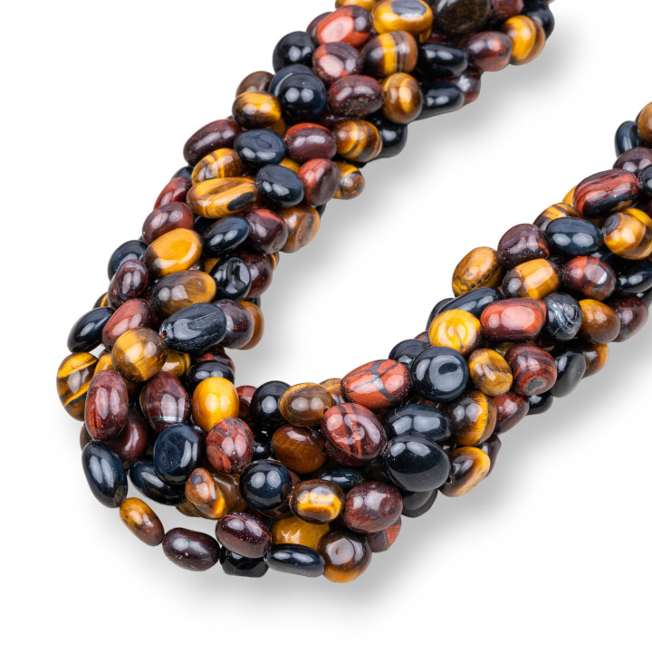 Ojo de Tigre Mezcla Natural Roca Tumbled 8x10mm