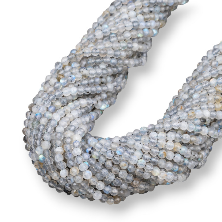 Labradorite à facettes taillée en diamant 3,5 mm