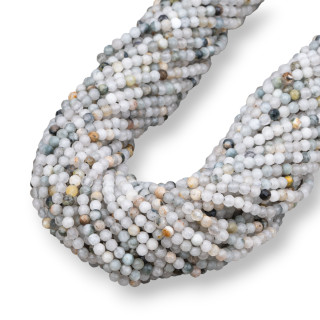 Occhio Di Falco Chiaro Perlina Tonda Sfaccettata Diamond Cut 3,0mm