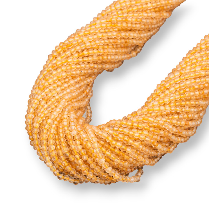 Cuarzo Citrino Intenso Talla Diamante Facetado 2.5mm