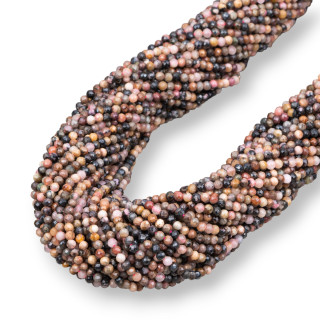 Rhodonite foncée taillée en diamant à facettes 2,5 mm