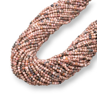 Rhodonite Faceted Diamond Cut 2.5mm