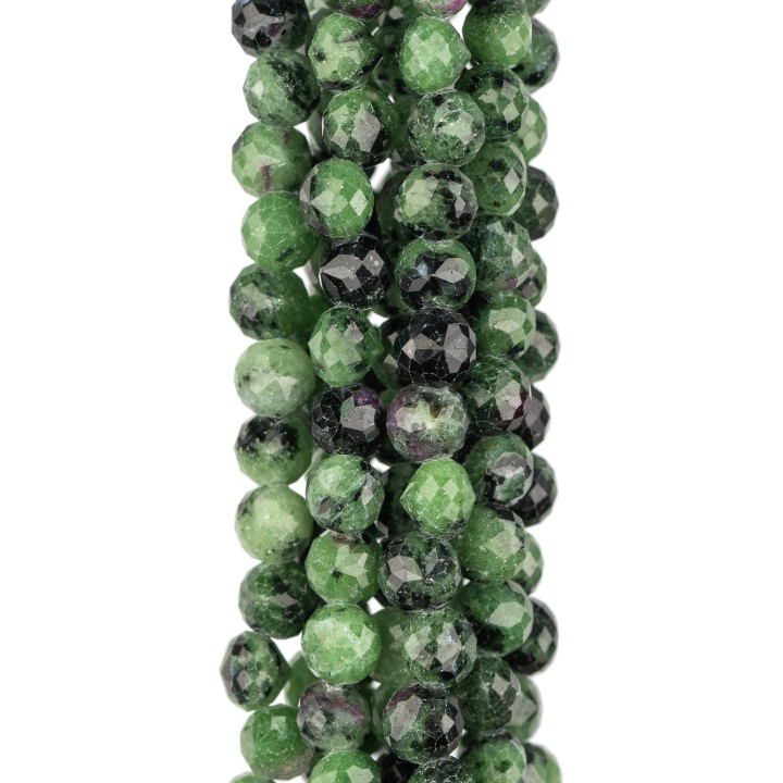 Rubizoisita Gotas Briolette Facetado MachineCut 5-6mm