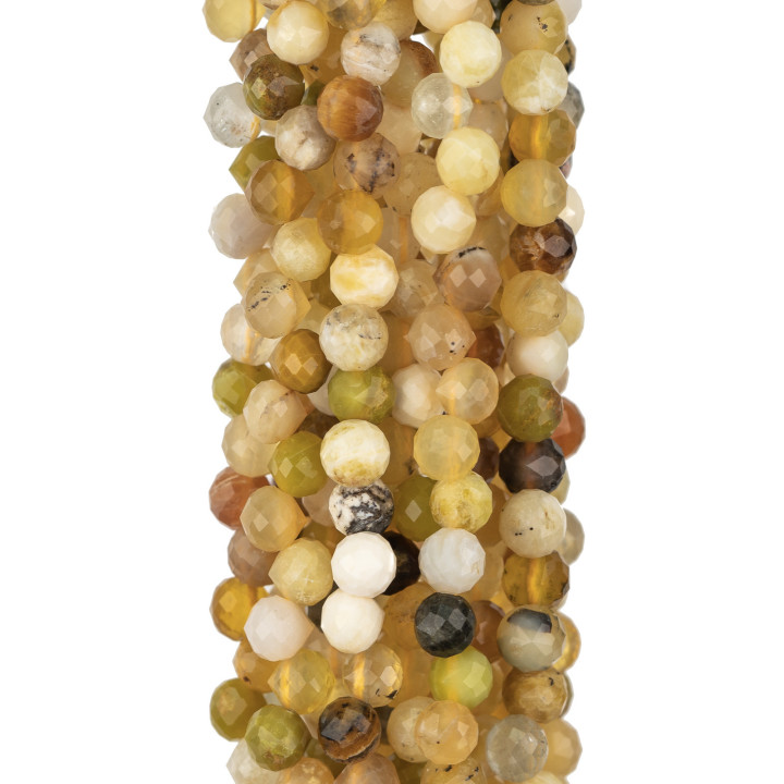 Gelbe Opaltropfen Briolette Facettierter Maschinenschliff 5-6mm