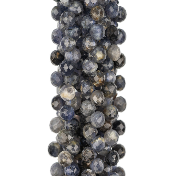 Iolite Intenso Briolette Gotas Facetadas MachineCut 5-6mm