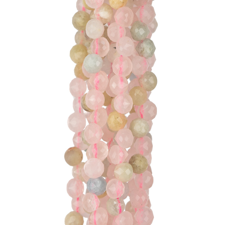 Beryl Morganite Drops Briolette Faceted MachineCut 5-6mm