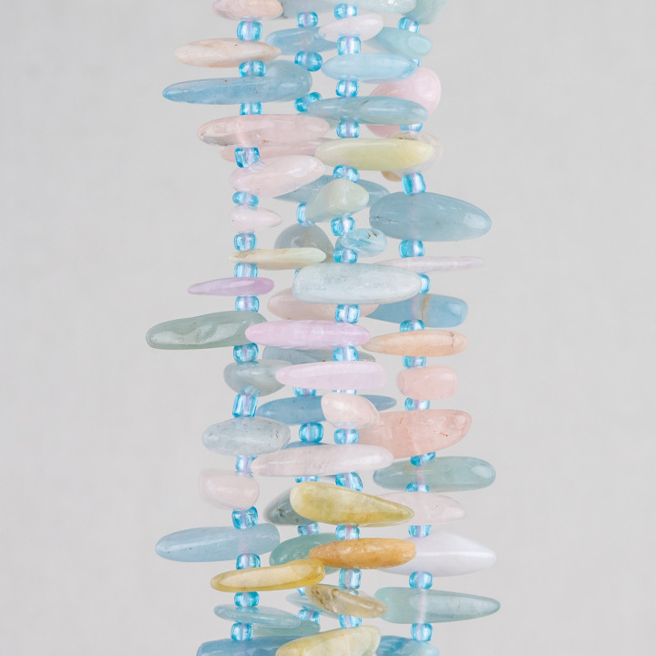 Franges de béryl aigue-marine pierre irrégulière roulée 8-20 mm