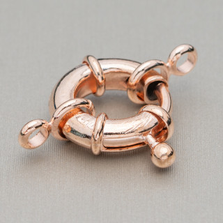 Chiusura di Ottone Tondo Nickelfree 19mm 35pz Oro Rosa Scuro