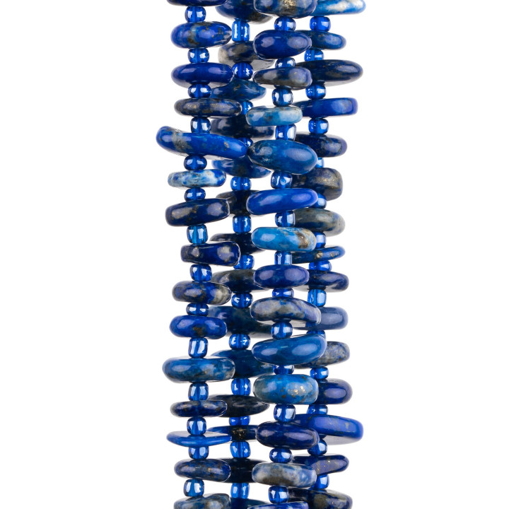 Lapis Lazuli Rondelle Irregular Tumbled Stone 8-11mm