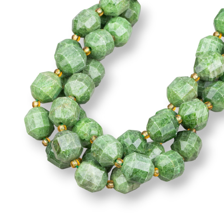 Διοψίδη Μπάλα Faceted Κυλινδρική Τομή 9x10mm